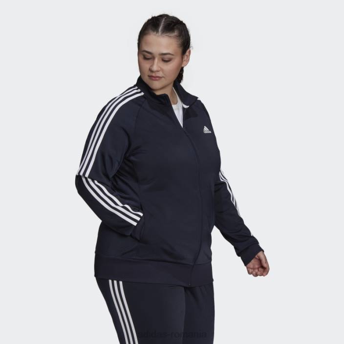 Adidas ink essentials tricot de încălzire jachetă de sport subțire cu 3 dungi (mărime plus) adidas femei cerneală 2JBN22749