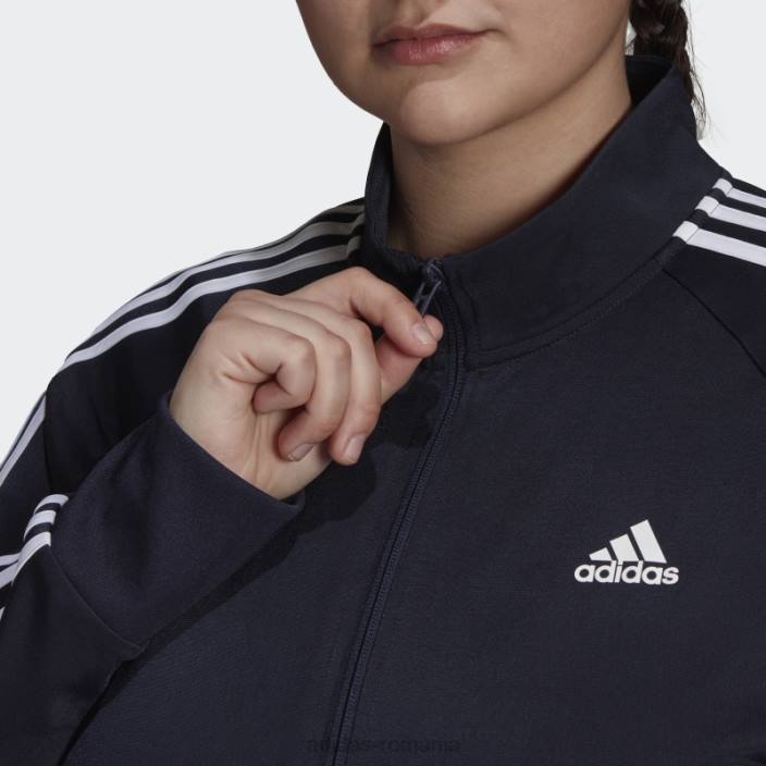 Adidas ink essentials tricot de încălzire jachetă de sport subțire cu 3 dungi (mărime plus) adidas femei cerneală 2JBN22749
