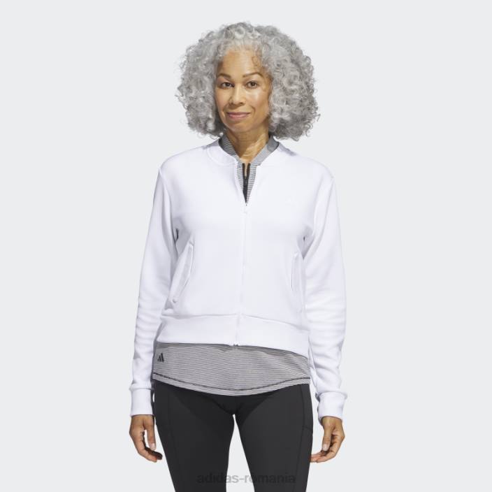 Adidas jachetă bomber de golf albă femei alb 2JBN24064
