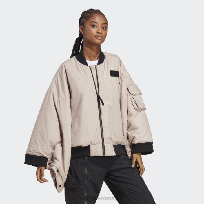 Adidas jachetă bomber taupe x parley fashion femei taupe 2JBN24090