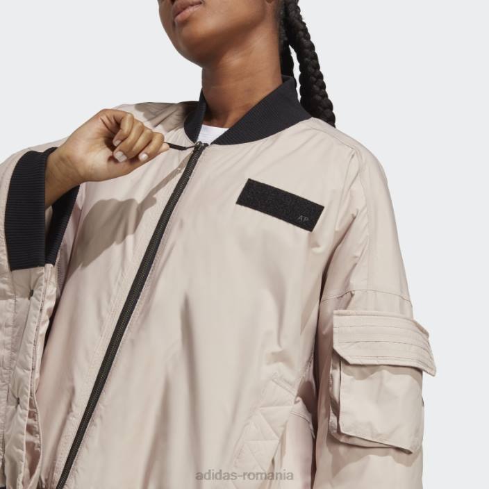 Adidas jachetă bomber taupe x parley fashion femei taupe 2JBN24090