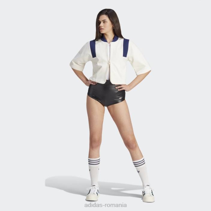 Adidas jachetă de sport crop versiune albastră alb adidas femei alb 2JBN22554