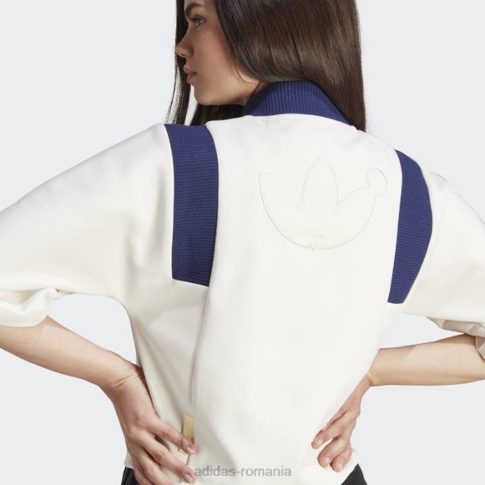 Adidas jachetă de sport crop versiune albastră alb adidas femei alb 2JBN22554