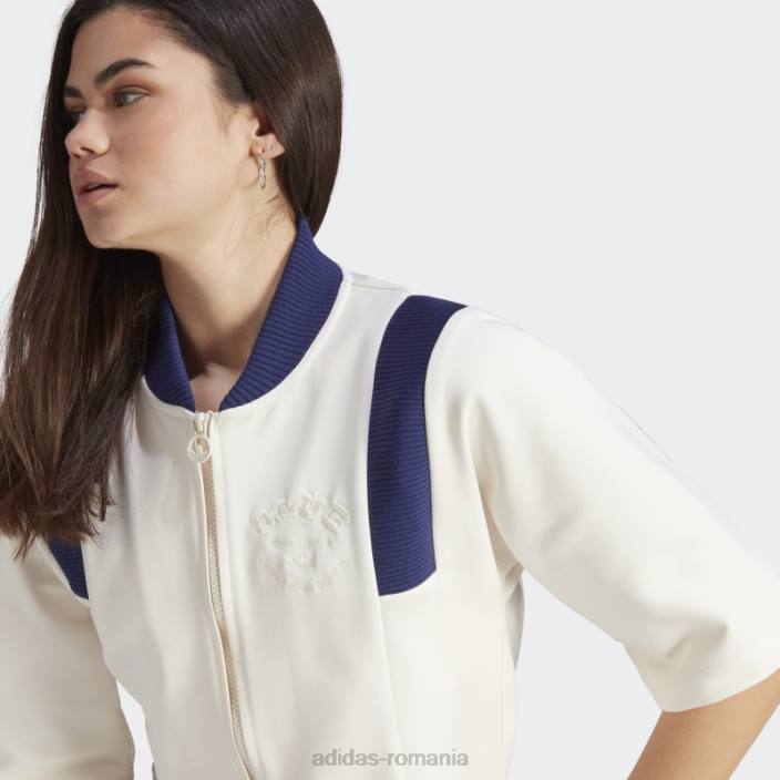 Adidas jachetă de sport crop versiune albastră alb adidas femei alb 2JBN22554