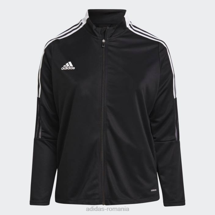 Adidas jachetă tiro (plus size) neagră femei negru 2JBN22621