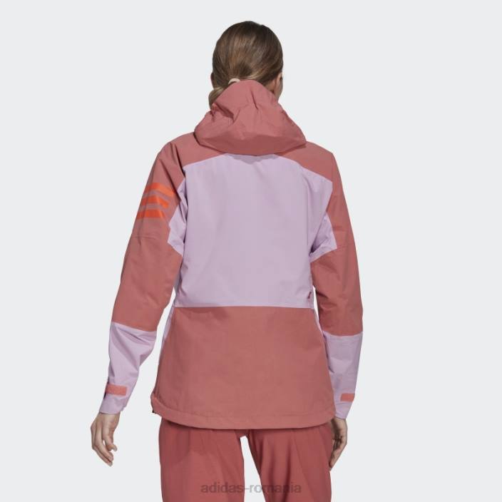 Adidas liliac terrex xploric rain.rdy geacă de drumeție femei liliac/roșu 2JBN24101