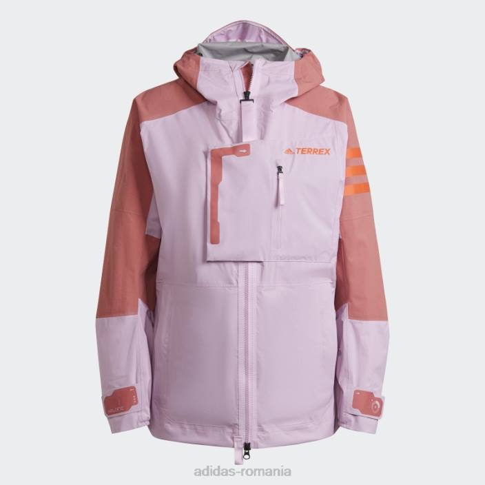 Adidas liliac terrex xploric rain.rdy geacă de drumeție femei liliac/roșu 2JBN24101