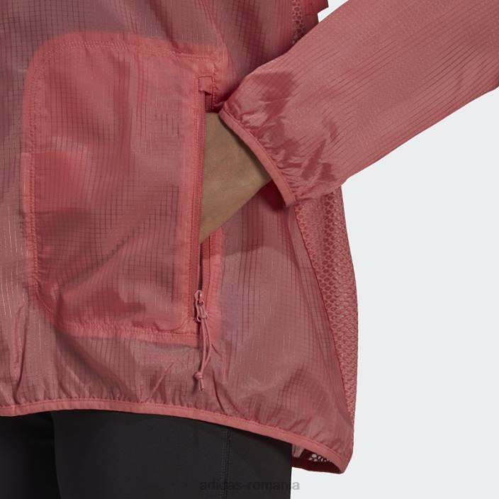 Adidas rulează pictograme care rulează roșu împotriva vântului femei roșu 2JBN24092