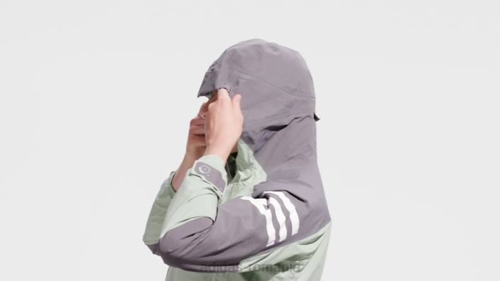 Adidas terrex xploric rain.rdy geacă de drumeție trace gri femei verde/urmă gri 2JBN24110