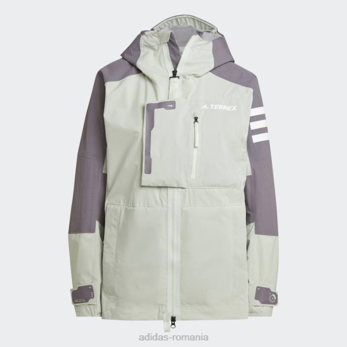 Adidas terrex xploric rain.rdy geacă de drumeție trace gri femei verde/urmă gri 2JBN24110