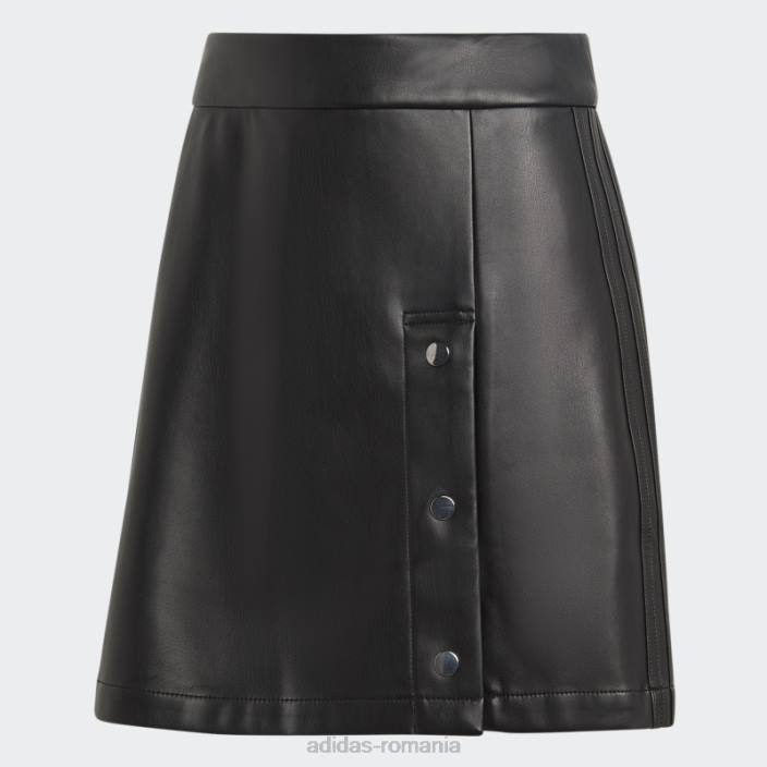 Adidas fusta neagra din piele artificiala trefoil adicolor adidas femei negru 2JBN24117