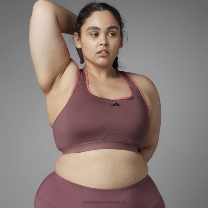 Adidas authentic balance yoga sutien mediu susținere (plus mărime) visiniu femei Burgundia 2JBN23341