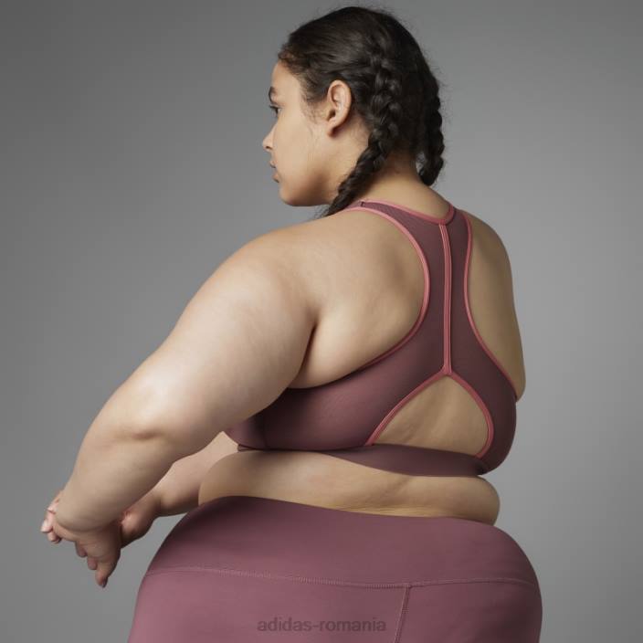 Adidas authentic balance yoga sutien mediu susținere (plus mărime) visiniu femei Burgundia 2JBN23341