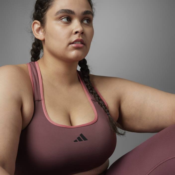 Adidas authentic balance yoga sutien mediu susținere (plus mărime) visiniu femei Burgundia 2JBN23341