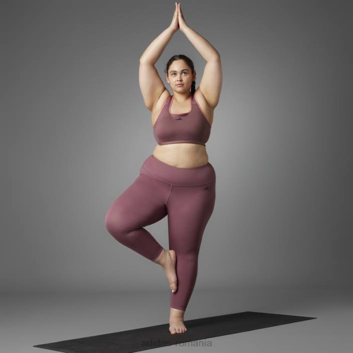 Adidas authentic balance yoga sutien mediu susținere (plus mărime) visiniu femei Burgundia 2JBN23341