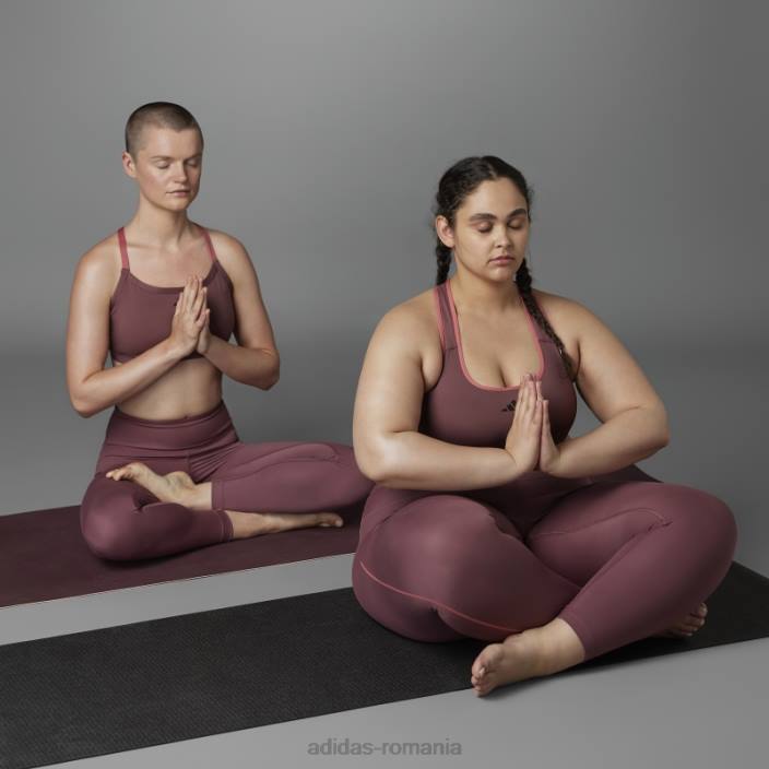 Adidas authentic balance yoga sutien mediu susținere (plus mărime) visiniu femei Burgundia 2JBN23341
