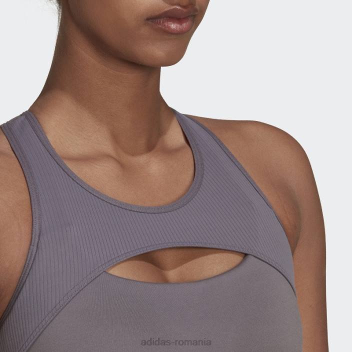 Adidas coreflow studio sutien de vânt yoga cu suport mediu trace gri adidas femei urmă gri 2JBN23760
