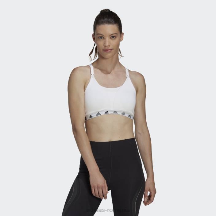 Adidas crește pozitivitatea de zi cu zi susținere luminoasă sutien de alăptare alb adidas femei alb 2JBN23808