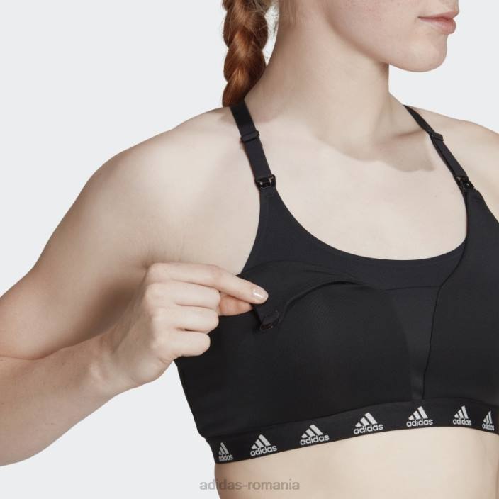 Adidas creste pozitivitatea de zi cu zi suport luminos sutien de alaptare negru femei negru 2JBN23810