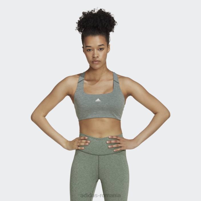 Adidas green oxide mel powerimpact sutien mediu de antrenament femei oxid verde mel/alb 2JBN23729