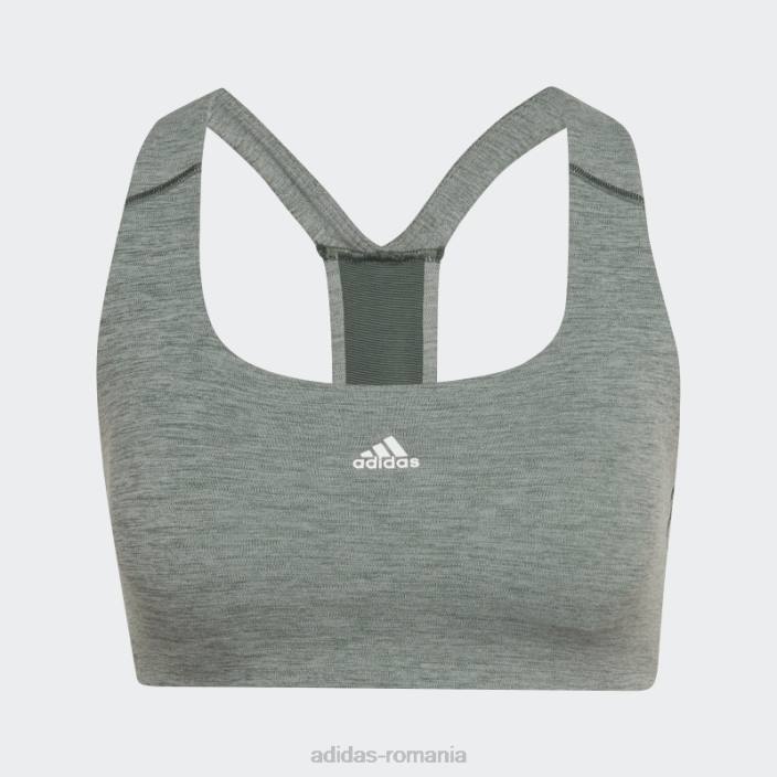 Adidas green oxide mel powerimpact sutien mediu de antrenament femei oxid verde mel/alb 2JBN23729