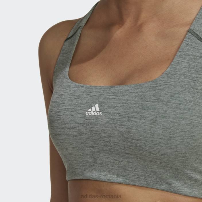 Adidas green oxide mel powerimpact sutien mediu de antrenament femei oxid verde mel/alb 2JBN23729