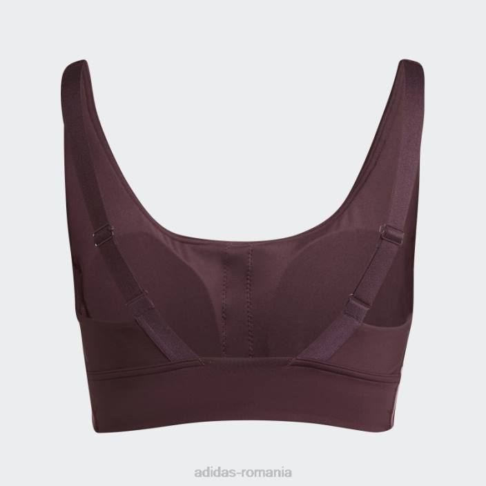 Adidas powerimpact luxe training sutien mediu hiit maroon femei maro/roz 2JBN23798