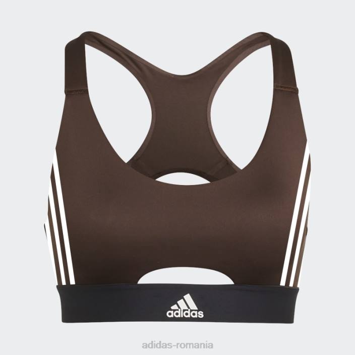 Adidas powerreact training sutien mediu hyperglam maro femei maro 2JBN23803