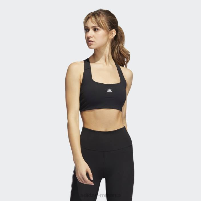 Adidas sutien cu suport mediu de antrenament powerimpact negru adidas femei alb negru 2JBN23742