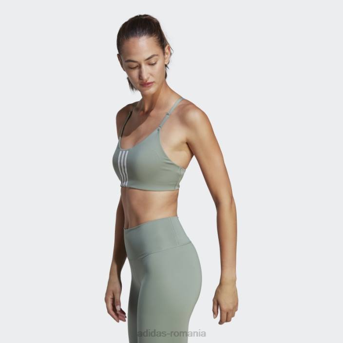 Adidas sutien de sustinere usoara de antrenament aeroimpact alb femei verde argintiu/alb 2JBN23718