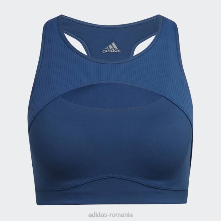 Adidas sutien de vânt yoga cu susținere medie marine coreflow studio femei marin 2JBN23728