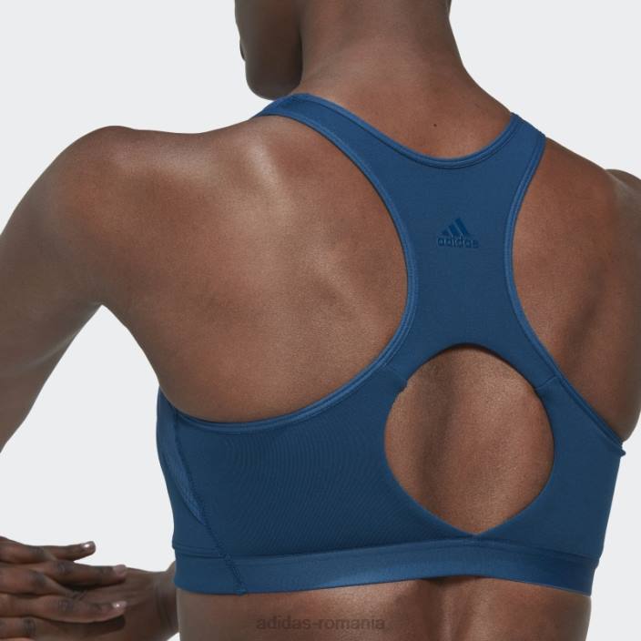 Adidas sutien de vânt yoga cu susținere medie marine coreflow studio femei marin 2JBN23728