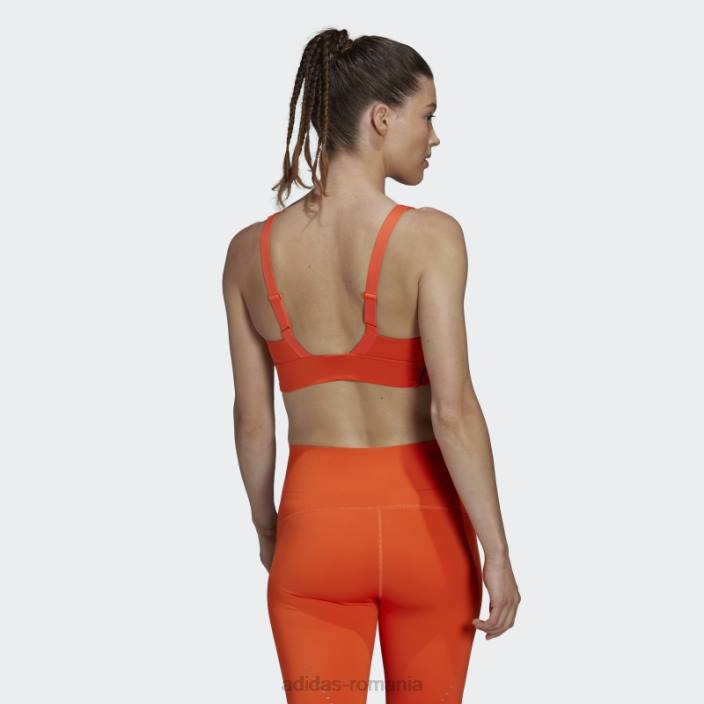 Adidas sutien hiit portocaliu powerimpact luxe antrenament cu suport mediu femei portocaliu/carbon 2JBN23735