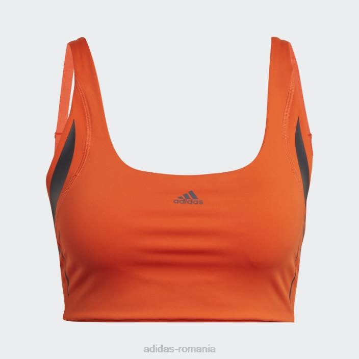 Adidas sutien hiit portocaliu powerimpact luxe antrenament cu suport mediu femei portocaliu/carbon 2JBN23735