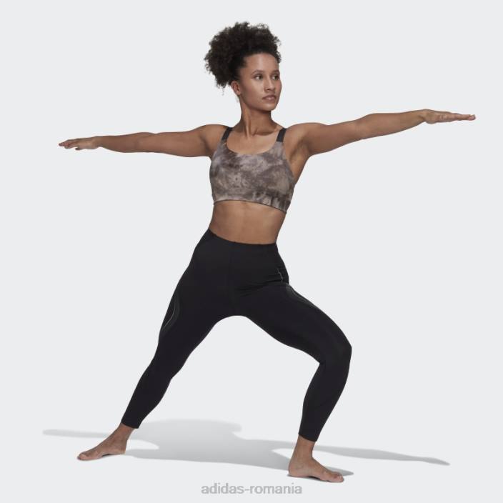 Adidas sutien pământ de susținere a luminii pentru studio de yoga din aluminiu femei aluminiu/carbon 2JBN23752