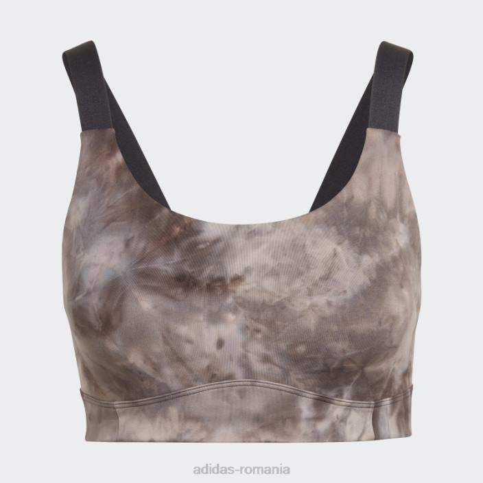 Adidas sutien pământ de susținere a luminii pentru studio de yoga din aluminiu femei aluminiu/carbon 2JBN23752