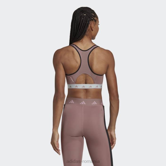 Adidas sutien techfit cu susținere medie violet hyperglam powerreact femei violet/albastru/alb 2JBN23717