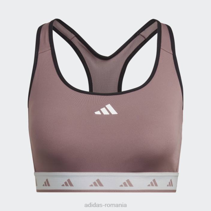 Adidas sutien techfit cu susținere medie violet hyperglam powerreact femei violet/albastru/alb 2JBN23717