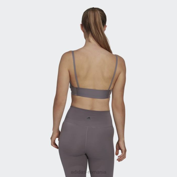 Adidas yoga studio sutien de susținere luminoasă trace gri femei urmă gri 2JBN23749