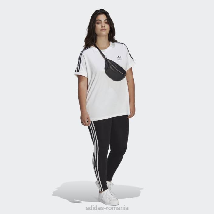 Adidas Tricou adicolor classics cu 3 dungi (plus marime) alb femei alb 2JBN22652