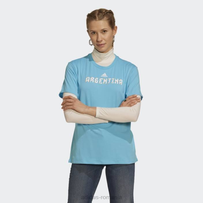 Adidas Tricou argentinian Cupa Mondială FIFA 2022 cyan femei cyan 2JBN22969