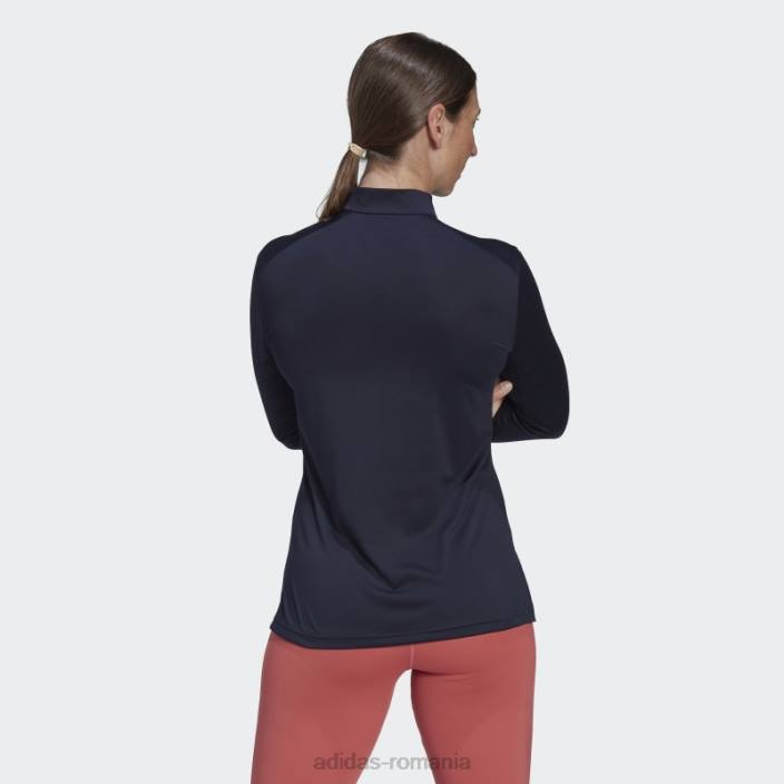 Adidas Tricou cu jumătate de fermoar multiplu ink terrex femei cerneală 2JBN22690