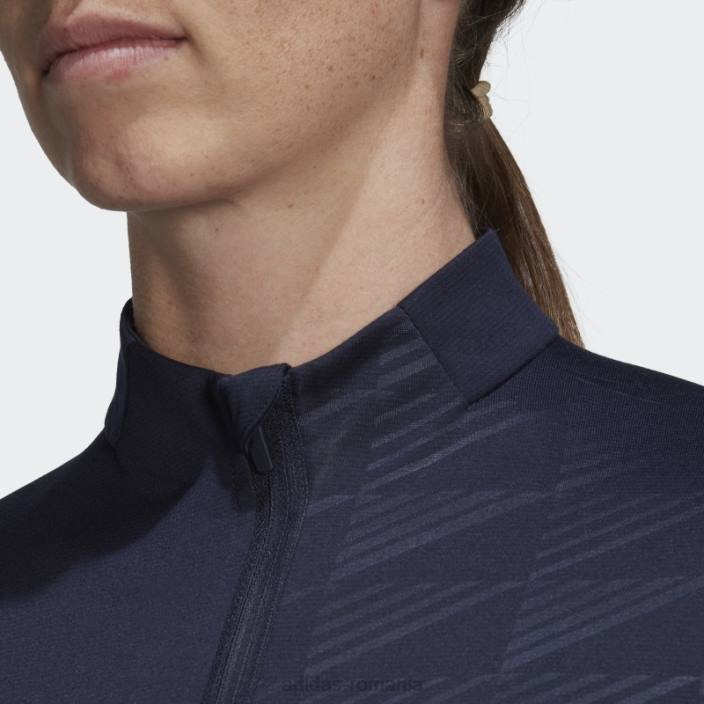 Adidas Tricou cu jumătate de fermoar multiplu ink terrex femei cerneală 2JBN22690