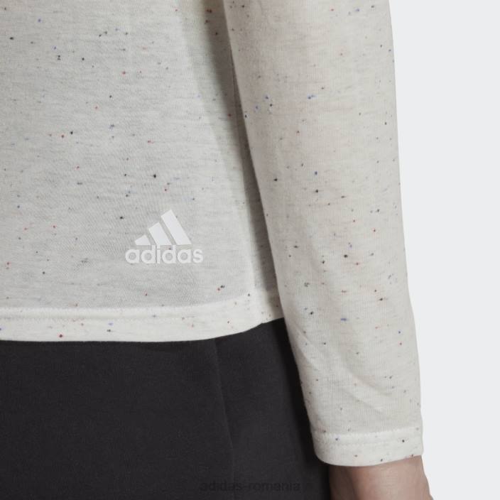 Adidas Tricou cu mânecă lungă pentru viitorii icoane winners 3.0, alb melange femei melange alb 2JBN22556