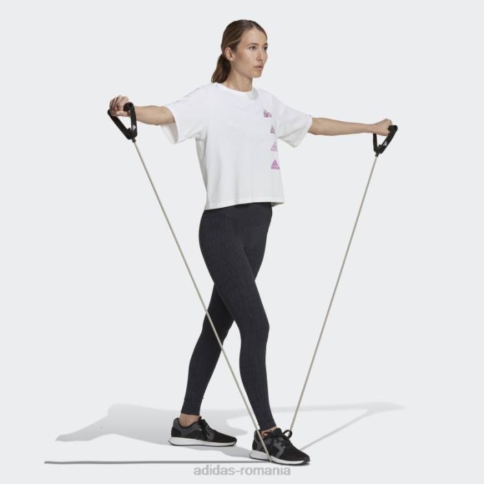 Adidas Tricou grafic alb pentru antrenament aeroready adidas femei alb 2JBN22659
