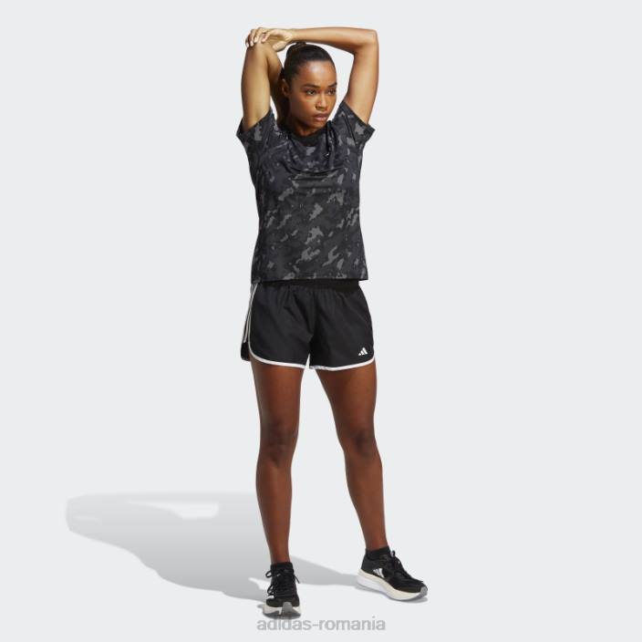 Adidas deține un tricou negru pentru alergare camo femei negru 2JBN22874