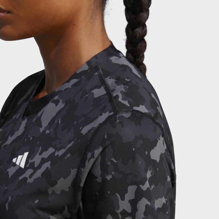 Adidas deține un tricou negru pentru alergare camo femei negru 2JBN22874