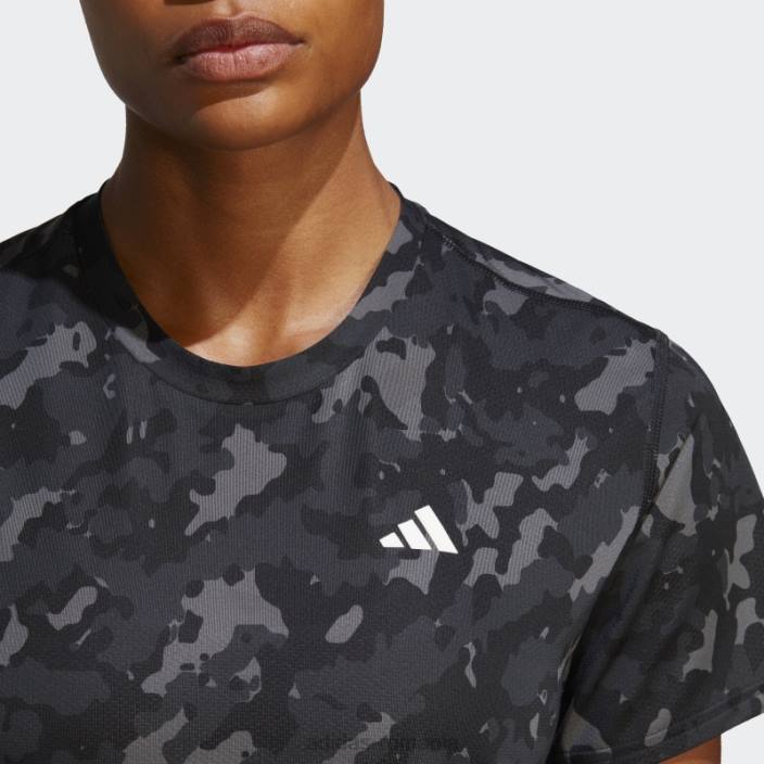 Adidas deține un tricou negru pentru alergare camo femei negru 2JBN22874