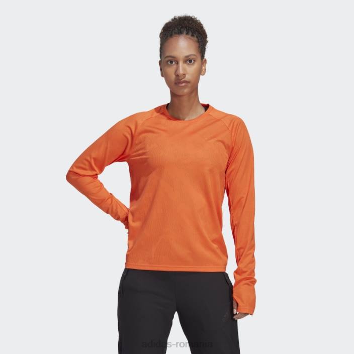 Adidas făcut pentru a fi refăcut alergare tricou cu mânecă lungă portocalie adidas femei portocale 2JBN22602