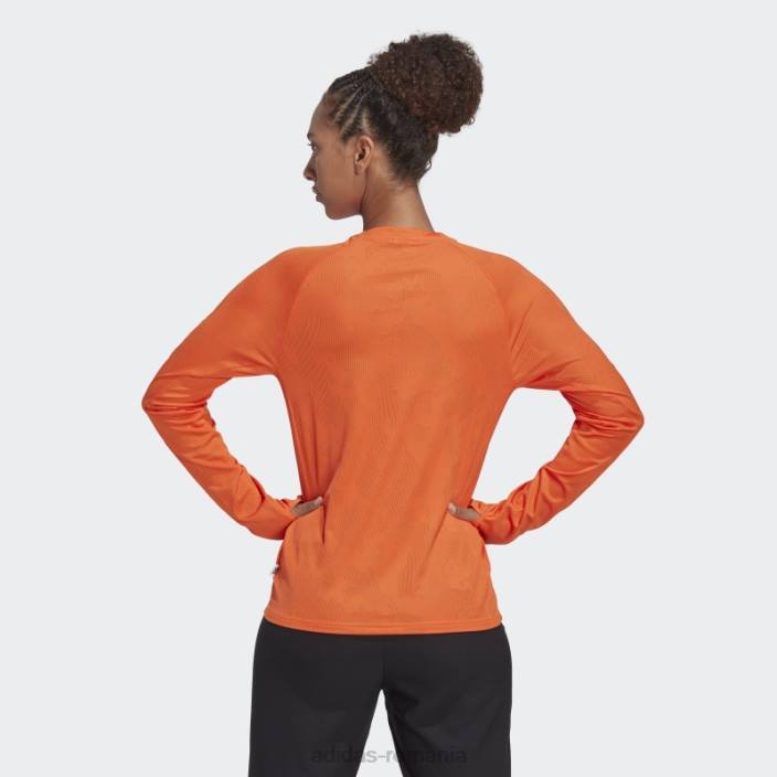 Adidas făcut pentru a fi refăcut alergare tricou cu mânecă lungă portocalie adidas femei portocale 2JBN22602